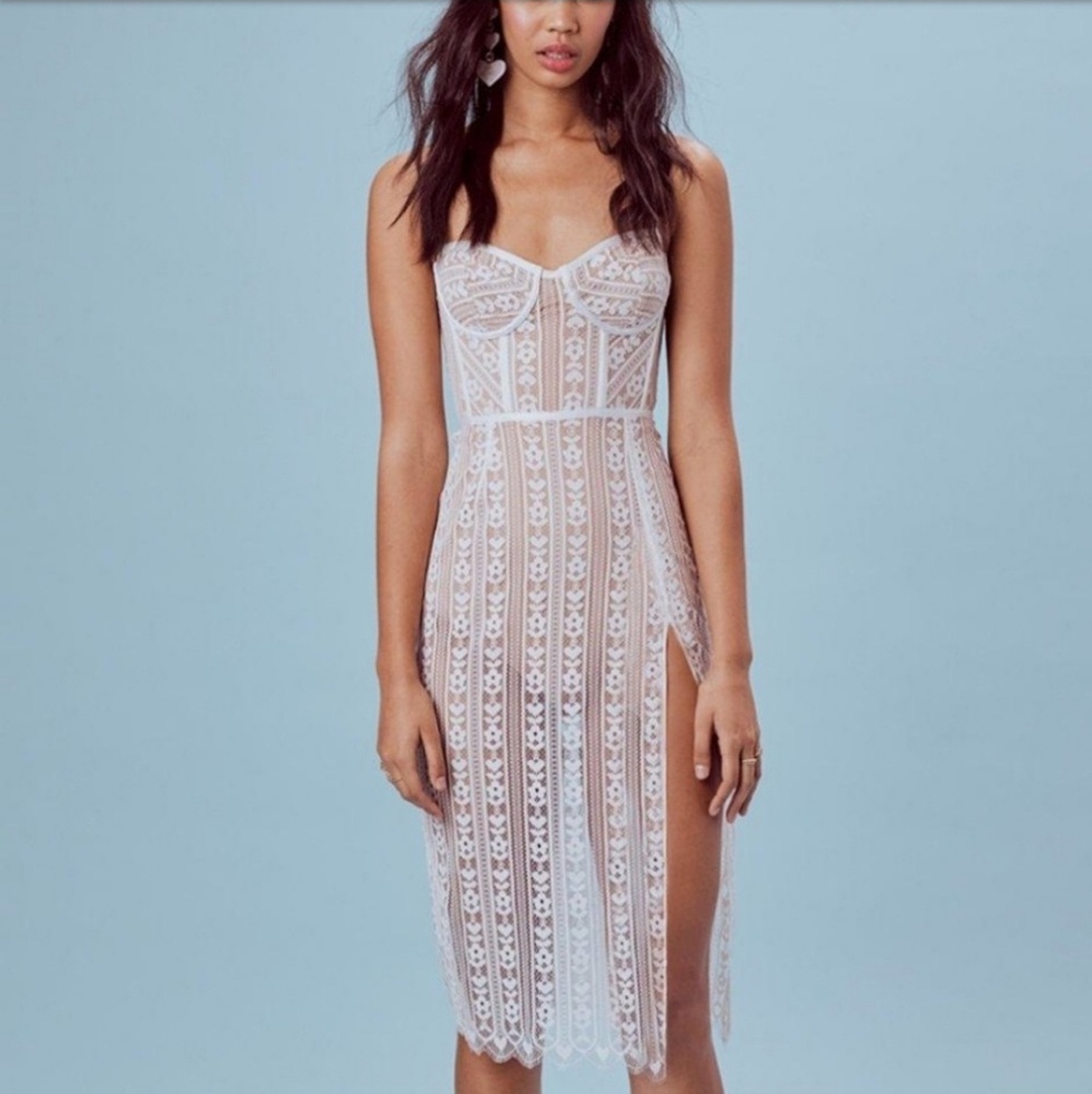 For Love and Lemons White Lace Dress
